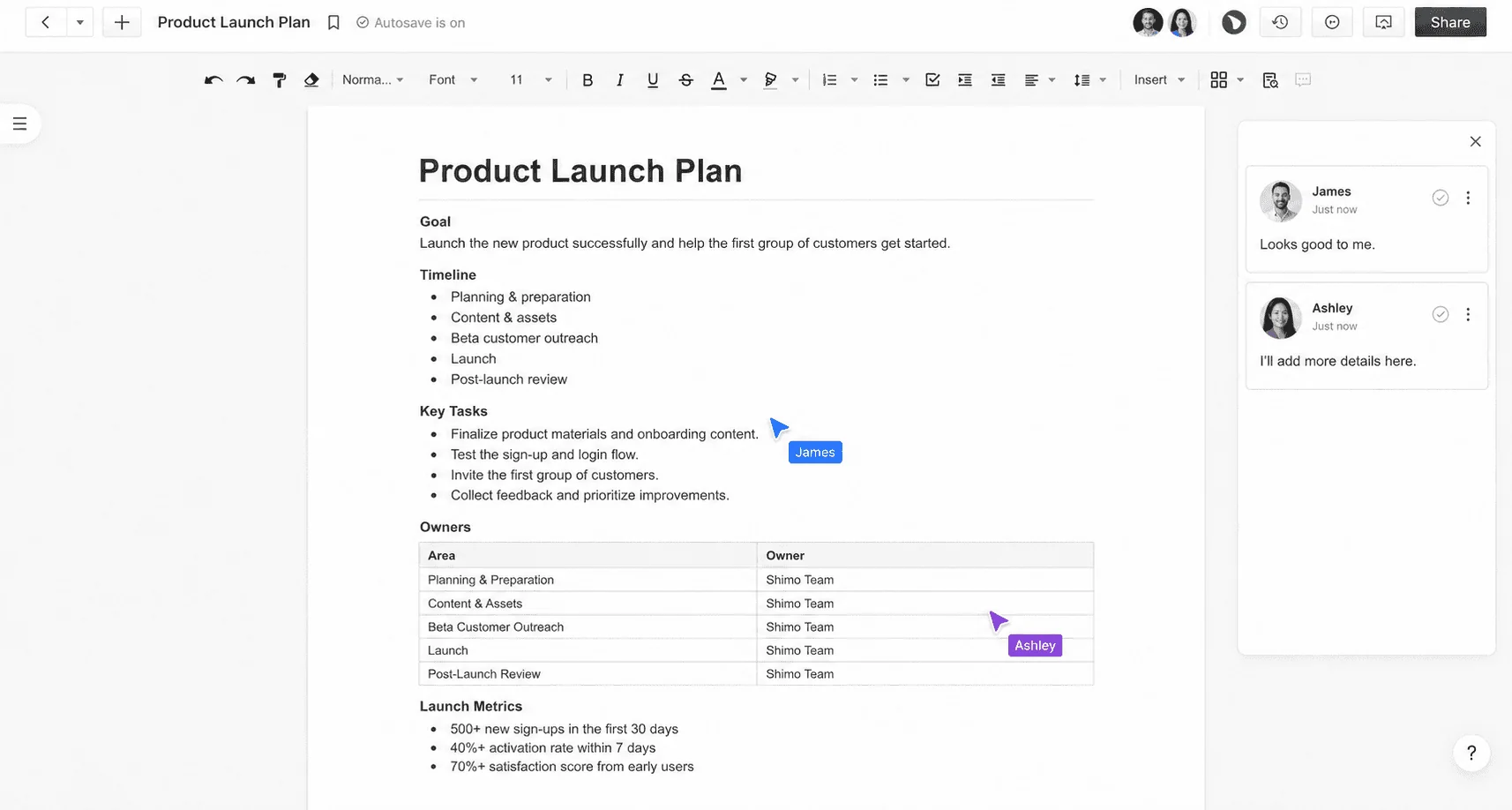 OfficeDocs workflow preview: Build a team knowledge hub.